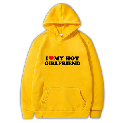 [Cross-border European Code] Divertente stampato I Love My Hot Hoodie