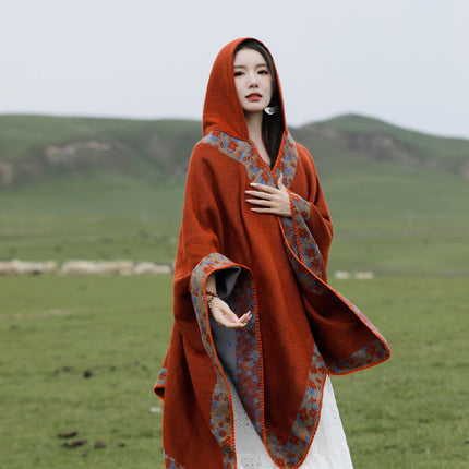 Summer Ethnic Style Scarf Xizang Sun Protection Silk Scarf Female Qinghai Lake Travel Photo Beach Towel Twill Satin Shawl Xinjiang