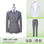 Gray women's suit + shirt + women's pants / S