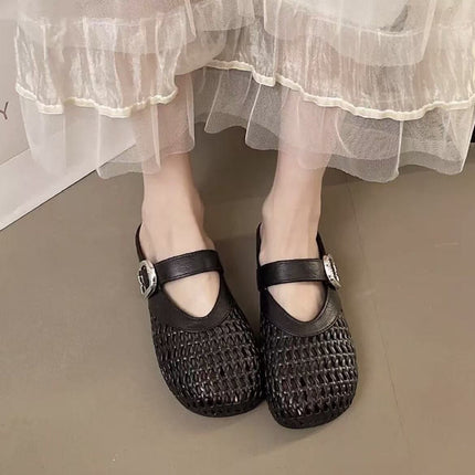 Slippers for Women's Summer Outer Wear 2025 Half-Flop Toe Slippers for Women's Outer Wear Fashionable New Flat Soft Bottom Hollow Breathable