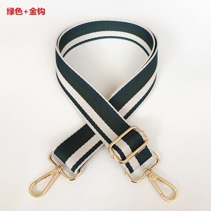 Thickened Color Stripe Wide Shoulder Strap Adjustable Shoulder Crossbody Bag Strap Small Fresh Women's Bag Extended Belt Wholesale Belt