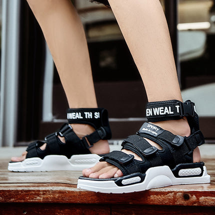 European Trendy Sandals for Summer Outdoor Wear, Youth Beach Shoes, Cross-Border Size 45, Thick-Soled Non-Slip Casual Men's Sandals