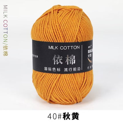 4-Ply Yarn, Four-Strand Milk Cotton Yarn, Milk Cotton Yarn Ball, Baby Fine Combed Cotton Yarn, Cotton Spinning Yarn Material Pack Wholesale