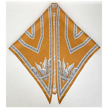 New Stylish and Elegant Mulberry Silk Lace Twill Triangle Scarf Collection for Professional Women