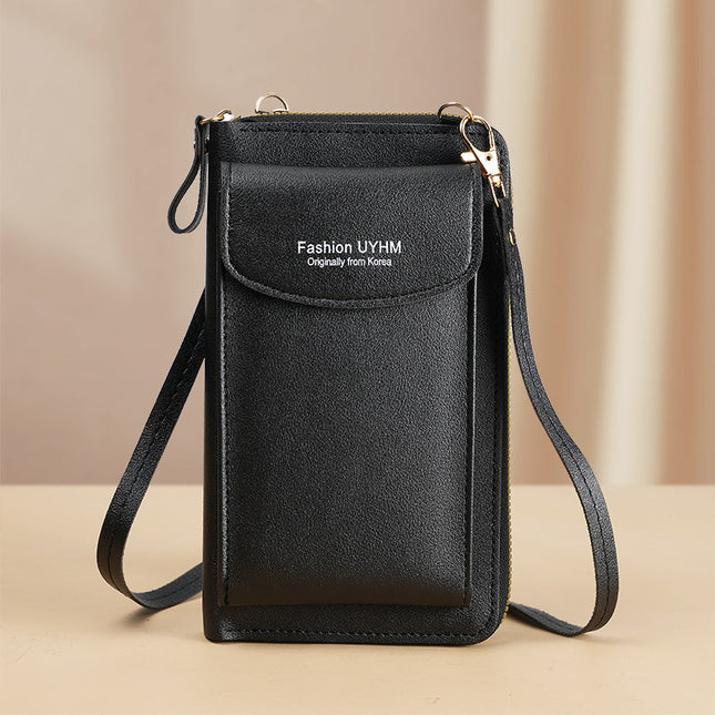 Factory wholesale small shoulder messenger bag Korean women's mobile phone bag multi-function large capacity coin purse mini bag