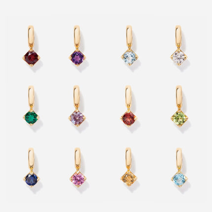 European and American Fashion Free Assembly DIY Accessories Twelve Birthstones December Birthstone Pendant Colorful Zircon Color Retention