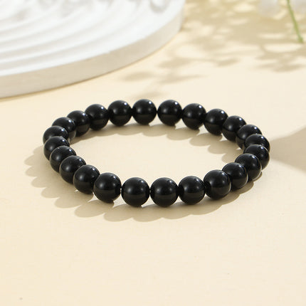 European and American Cross-Border Hot-Selling Popular Jewelry 8mm Natural Stone Bracelet Amethyst Tiger Eye Stone Agate Bracelet Jewelry