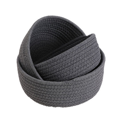 Cotton Woven Fabric Desktop Storage Basket Snack Toy Cosmetics Storage Office Desktop Storage Basket Entrance Miscellaneous