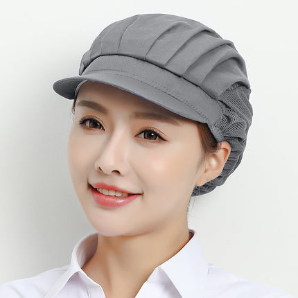 Breathable Net Hat Catering Special Kitchen Chef Food Factory Workshop Anti-oil Smoke Dust-proof Anti-hair-drop Working Cap Female