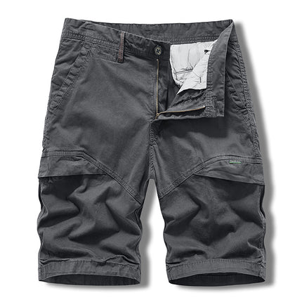 Multi-Pocket Crane Shorts Summer Men's Mountain Camping Solid Color Casual Pants Running Sports Men's Pants