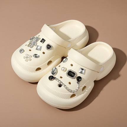 Nurse Hole Shoes Women's Summer Outer Wear EVA Fashionable Non-Slip Platform Sandals Soft Beach Shoes Baotou Slippers