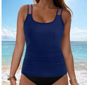 [Set] 2025 New Women's Split Swimsuit Digital Printing European and American Large Size Tankini Dropshipping