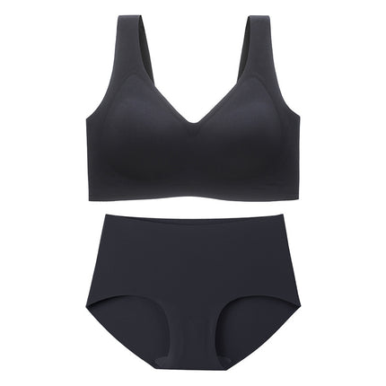 Cross-border chubby girl Traceless plus size Underwear Women's Large Chest Showcase Small Anti-sagging Comfortable Non-rims Thin Large Chest Bra