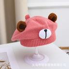 Cute bear beret-watermelon red / 3-48 months