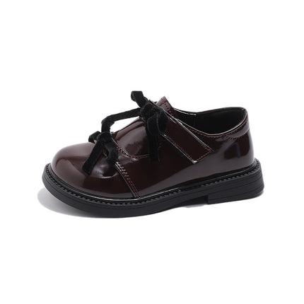 Girls Princess Shoes 2025 New Spring Children's Small Leather Shoes Soft Sole Big Children's Shoes British Style Loafers Single Shoes