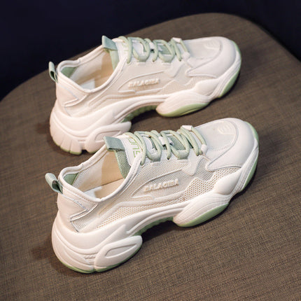Dad Shoes Women's Shoes 2025 Summer New Thick-Soled Mesh Breathable Versatile Casual Popular White Shoes Sports Shoes