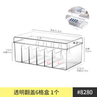 8280. transparent flip-top 6-compartment box 1