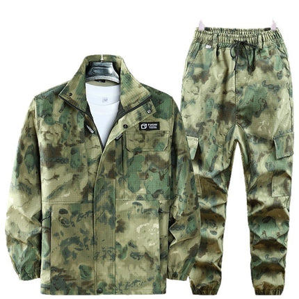 Men's Spring and Autumn Wear-Resistant Suit Camouflage Suit Water-Repellent Breathable Wear-Resistant Construction Site Auto Repair Machine Repair Work Upper and Lower Clothes
