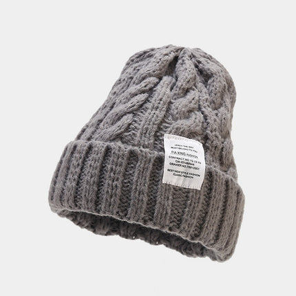 Hat Autumn and Winter Fashion Korean Knitted Hat Piled Big Head Big Brim Wool Hat All-match Face Show Small Warm Cold Hat