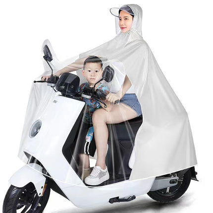 Raincoat Electric Car Long Full-Body All-In-One Parent-Child Raincoat Double Cycling Thickeneded Rainproof Electric Vehicle Poncho