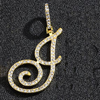 Gold single letter J