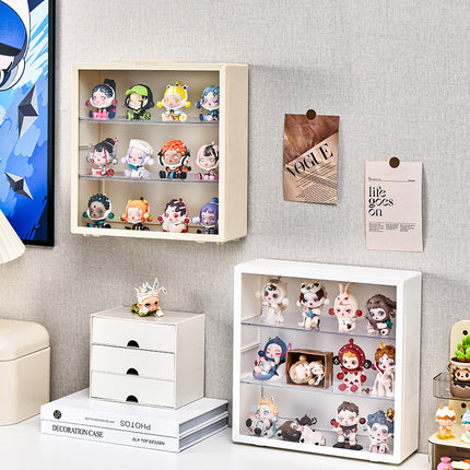 Layered hand-held animation game peripheral display stand dustproof magnetic wall hanging high-definition tide play blind box storage box