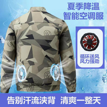Summer Cooling Air-Conditioned Clothing, Heatstroke Prevention and Cooling, Construction Site Workers' Labor Protection Workwear, Same Style Outdoor Welder Clothing for Men and Women