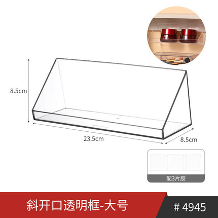 Desktop drawer transparent sundries cosmetics stationery pen note hand account tableware storage box mirror cabinet organizing box