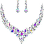 Ab necklace + earrings