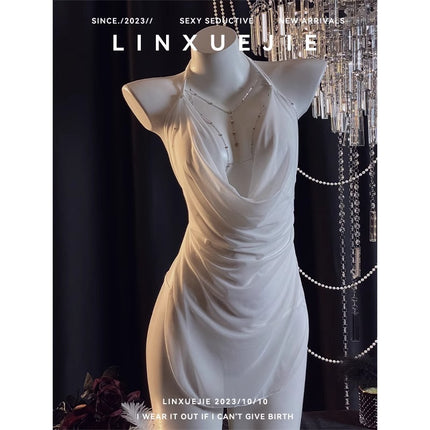 Sexy Underwear Sexy Perspective Mesh Pajamas Pure Bellyband Uniform Temptation 2025 New Bed Shame Nightdress