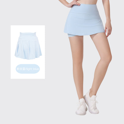 [in Stock] Ld Yoga Spring/Summer Short Skirt Anti-Exposure Fitness High-Waisted Sports Quick-Dry Training Tennis Pleated Skirt