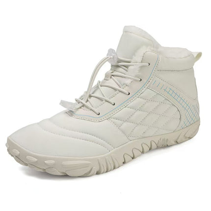 Five-Finger Cotton Shoes, Cold-Proof and Fleece-Lined Snow Boots, Outdoor Cycling Snow Boots, Winter Cotton Shoes, Waterproof Cotton Shoes, Mountaineering Cotton Shoes
