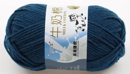 Five-Strand Milk Cotton Wool Ball Wholesale Medium Thick Thread Crochet Doll Shoes Scarf Handmade DIY Knitting Material Package