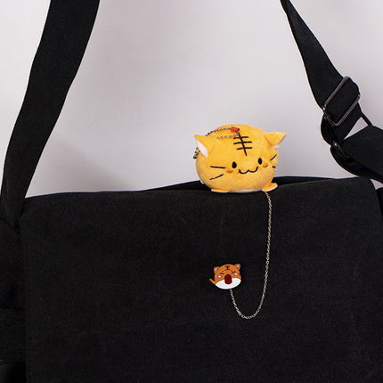 Plush doll cartoon brooch 2021 New Fashion casual couple clothes bag pendant Japanese Tiger chain