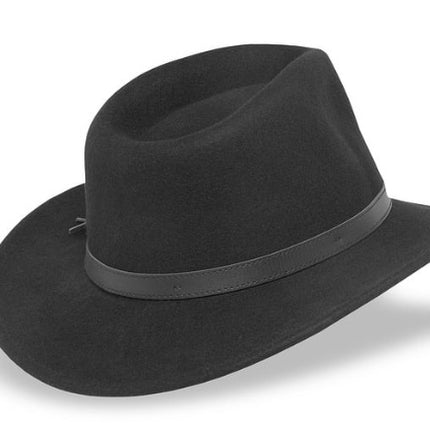 Cross-border Hot Selling Amazon Pure Wool Felt Hat Gentleman Retro Flat-brimmed Wool Topper British Style Europe and America