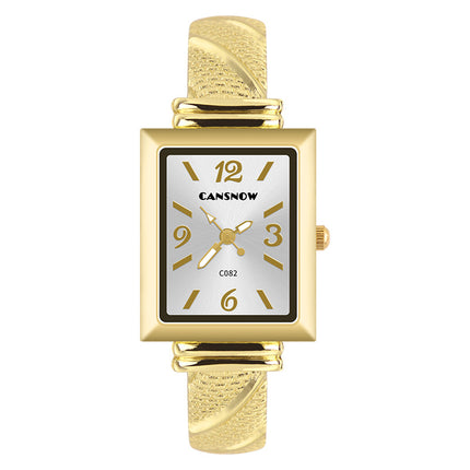 CANSNOW new hot sale Women's Watch All-match golden bracelet personality fashion bracelet quartz watch for women