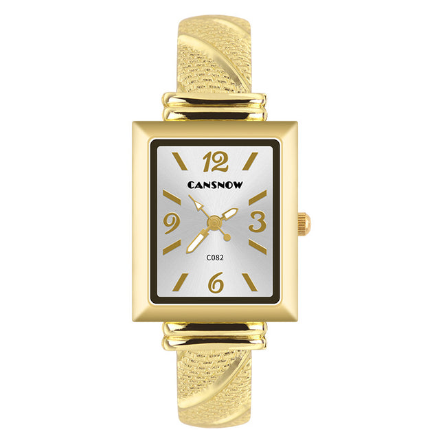 CANSNOW new hot sale Women's Watch All-match golden bracelet personality fashion bracelet quartz watch for women