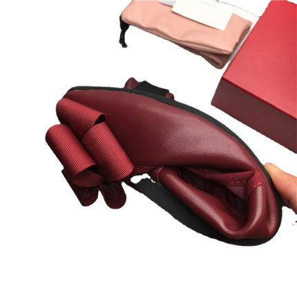 Niche Korean style new casual women's shoes round toe flat heel dancing shoes bow sheepskin single shoes egg roll loafers for women