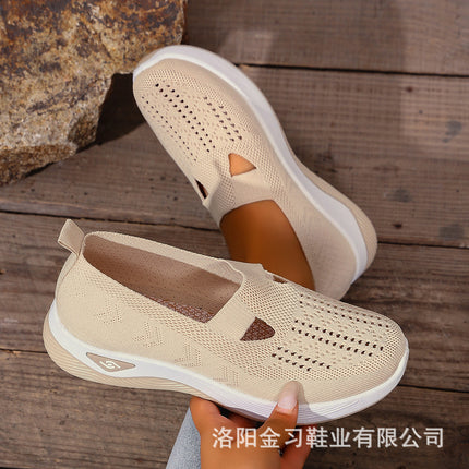 Women's Summer Breathable Soft-Soled Shoes for Middle-Aged and Elderly Mothers Temu Cross-Border Dropshipping Large Size Women's Shoes Clogs Cut Out