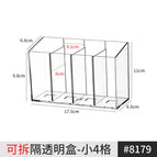 8179. detachable partition transparent box - medium 4 compartments with a pair of 8183 snap buckles pet high transparency