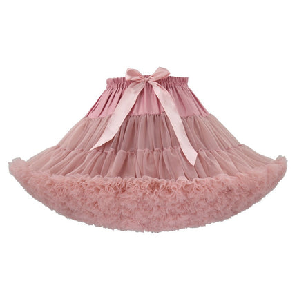 Adult Petticoat Daily Style Ultra-Puffy Nylon Lolita Cloud Petticoat Seamless Marshmallow Violent Puffy Skirt