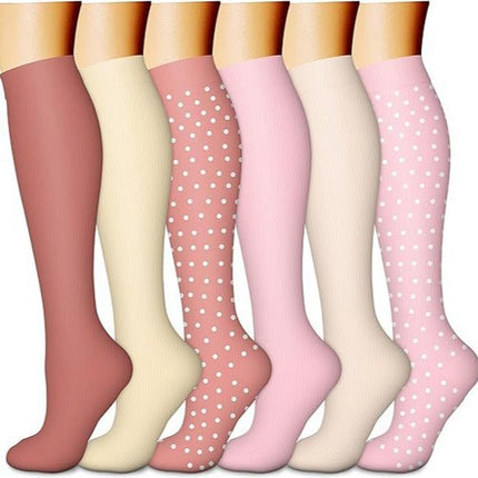 32 6 pairs of Amazon cross-border compression socks suit stockings sports running fitness compression socks calf socks