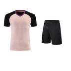 Light pink single top + black shorts / S