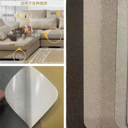 Self-adhesive linen patch sofa seat hole background wall renovation cloth repair linen patch new listing