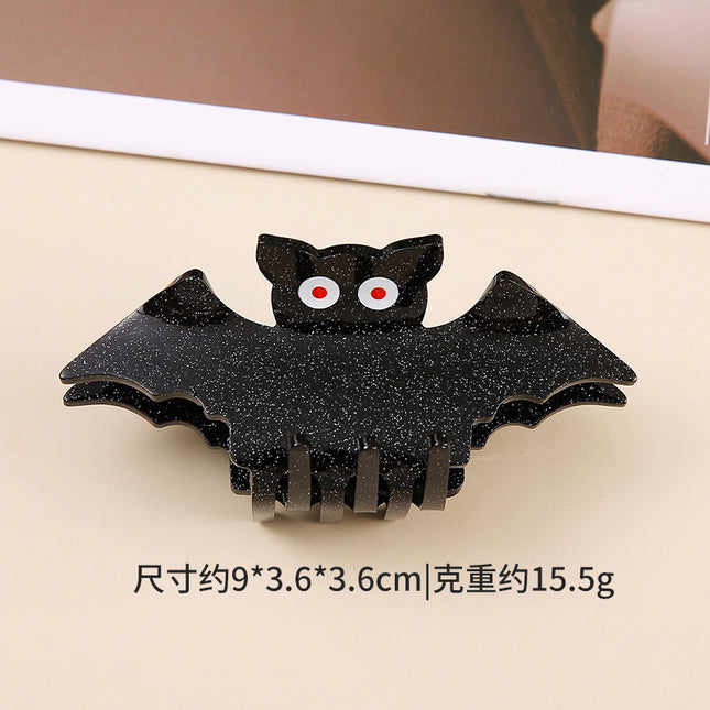 Factory Wholesale Halloween Series Bat Quirky Hair Clips Bat Wings Hairpins for Half-Up Hairstyles