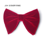 J534 red velvet horn knot