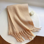 Deep beige [thick cold warm scarf shawl]] / 220cm long -40cm wide