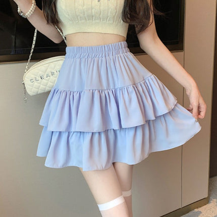 Plus Size Skirt for Women in Spring and Summer, Super Popular Pear-Shaped Figure, High-Waisted A-Line Cake Skirt, Small Fluffy Short Skirt