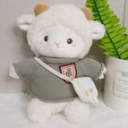 Gray label sweater + white bag / About 23cm