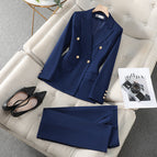 8881 blue suit + pants 100% polyester fiber / 4 XL